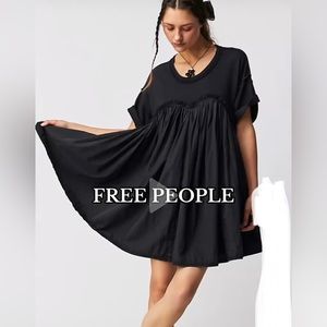 Free People Catalina Mini Dress - Black - Medium